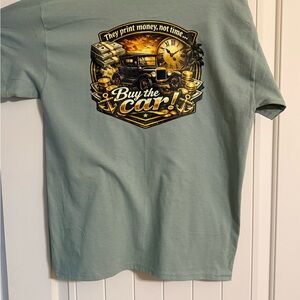 Gildan Green Short Sleeve Tee with Graphic Print